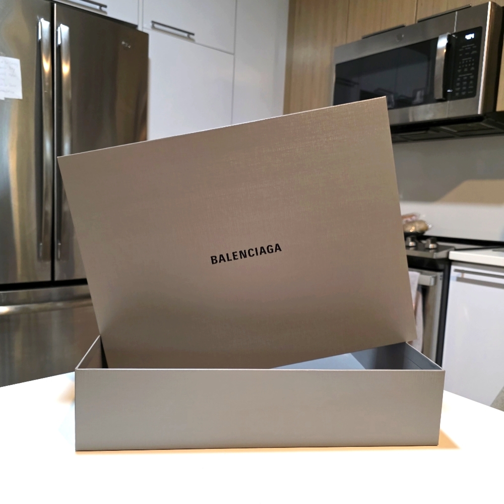 Balenciaga Gray Box with ribbon